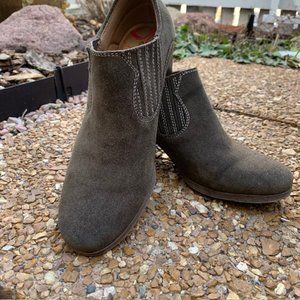 Olive Green Comfortiva Suede Boots